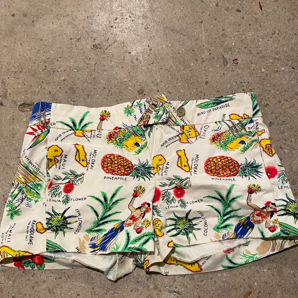 Hawaiian island Jcrew print shorts 00